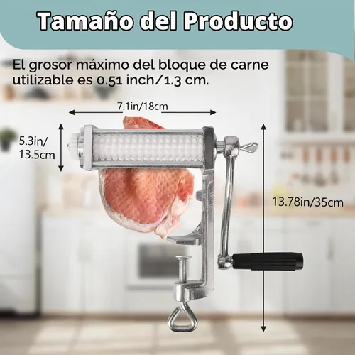 Vista 2 de Cuber manual del ablandador de la carne, filete resistente del Cuber