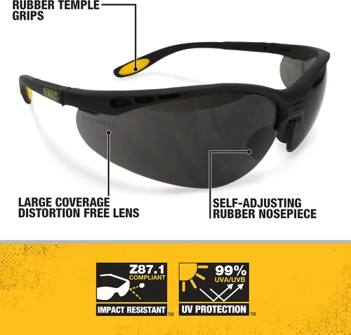 Vista 2 de Dewalt DPG58-2C - Lentes de seguridad protectoras de alto rendimiento con patillas de goma