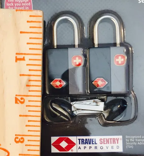 Vista 3 de Swiss Gear - Candados para llaves de viaje y etiquetas de equipaje, juego de 2