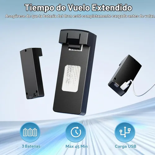 Vista 6 de Dron S165 con cámara 1080P, Drone de control remoto plegable para adultos