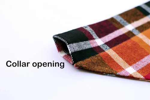 Vista 5 de Plaid Flannel Over the Collar Dog Bandana Perfect for Thanksgiving and Christmas, Handmade Warm and Soft Slip On Pet Bandana for Fall and Winter