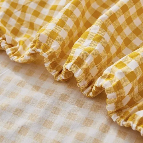 Vista 2 de Brandream Sábana bajera ajustable para cuna de bebé niña, transpirable, suave, tamaño estándar, para recién nacido, 100% algodón