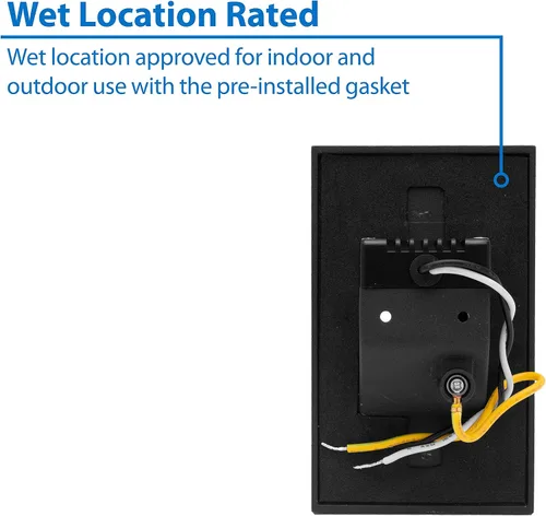 Vista 4 de NICOR Lighting STW11203KVBK - Luz de paso STW, 3x5, color negro