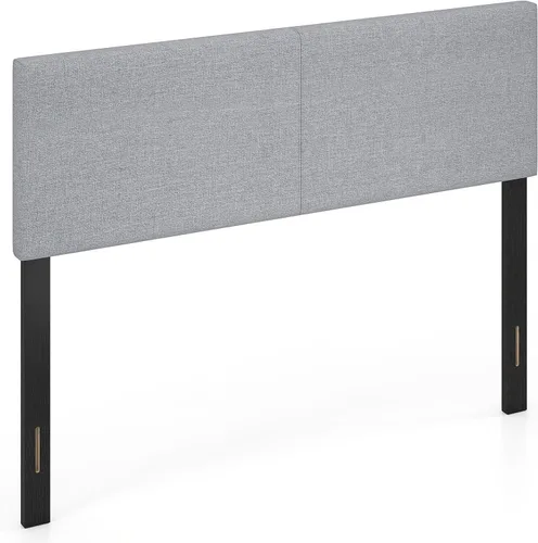 Vista 14 de GIANTEX - Cabecera con estación de carga, tamaño Queen/Matrimonial, tapizada con botones y 2 salidas de CA, puerto USB y tipo C, patas de madera