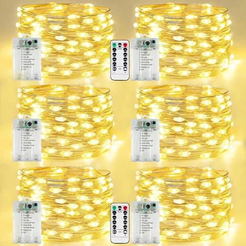 Vista 11 de 30LED Acorn Fairy Lights Battery Operated Fall String Lights Indoor Decor Remote Control, 8 Lighting Modes, IP44 Waterproof, Timer & Dimmable
