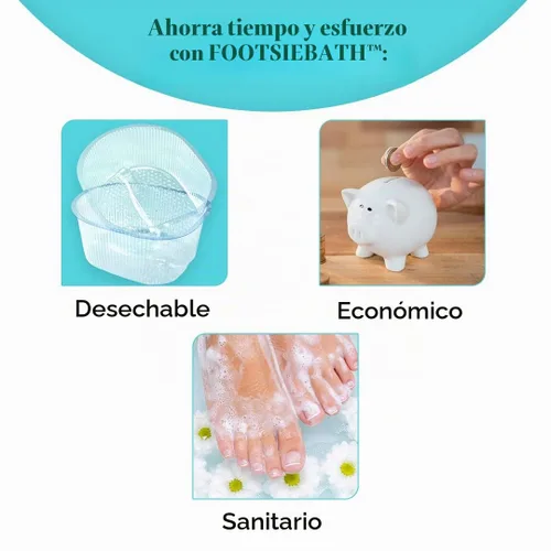 Vista 6 de Footsie - Revestimientos de baño desechables originales para pedicura, 100
