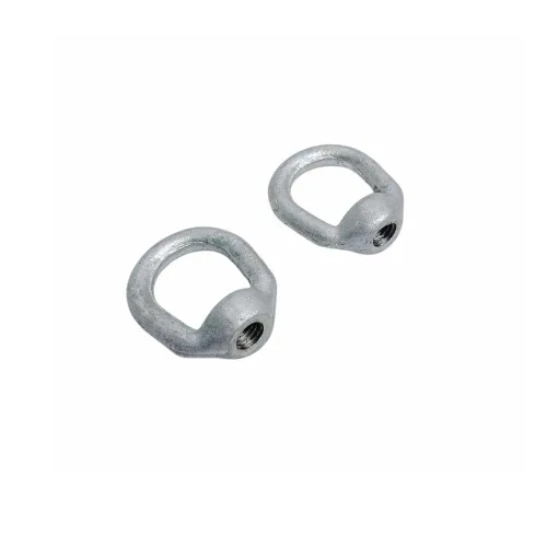 Vista 3 de 2 PC Bail 3/8 "x 1/2" rosca ojo tuerca caliente galvanizado gota forjado acero al carbono 2,250 libras WLL