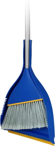 Vista 6 de Superio Recogedor con clip, plástico azul resistente, fácil agarre con clip en el borde de goma, escombros de barrido detallados, se adapta a