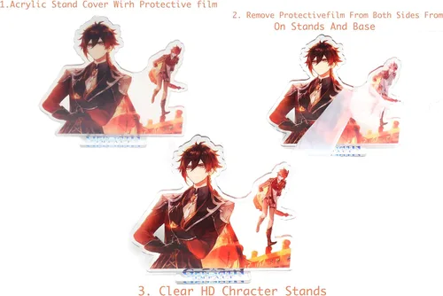 Vista 3 de Generic HMPAIMON Genshin Impact Personaje Acrílico Periférico Juego Póster Figura de Pie Decoración de Mesa Periférica Noelle