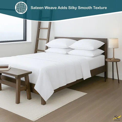Vista 5 de Shreem Linen Juego de sábanas tamaño individual de 6 piezas, sábanas 100% algodón egipcio, ropa de cama de lujo de hotel, bolsillo profundo de 18