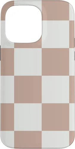 Vista 21 de Brown and White Classic Checkered Big Checkerboard Case for iPhone 17