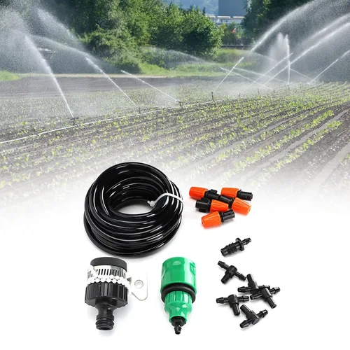 Vista 5 de Fydun Sistema automático de micro riego para plantas, accesorios para jardín, cama de flores, patio, césped, sistema de micro riego automático