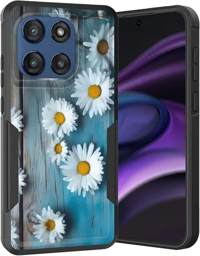Vista 265 de para Moto G Play 4G 2024, funda de dos capas híbrida resistente y a prueba de golpes, PC duro + silicona suave protectora para Motorola Moto G Play