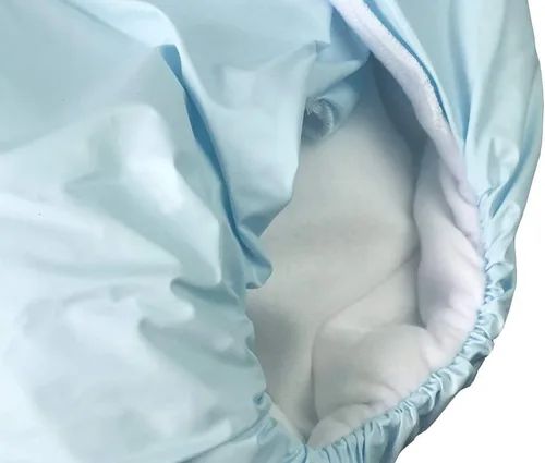 Vista 3 de Haian ABDL Pañales de PVC AIO para incontinencia para adultos (M-L, azul bebé)