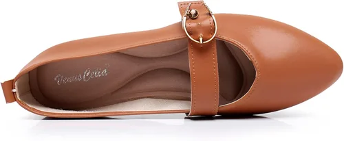 Vista 4 de VenusCelia Women's Mary Jane Flat Shoe