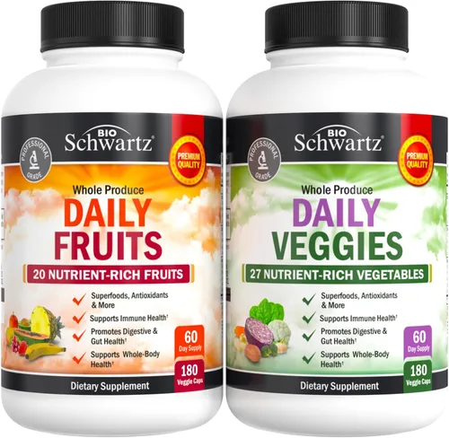 Vista 7 de Suplemento diario de frutas y verduras para adultos, cápsulas súper frutas y verduras para mejorar la energía, la salud intestinal, apoyo