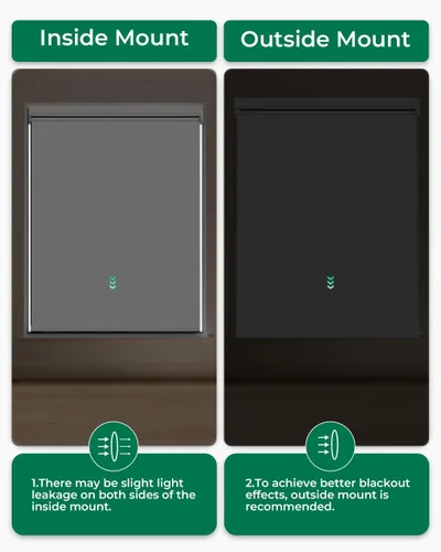 Vista 4 de Allesin Persianas motorizadas con control remoto Persianas enrollables opacas automáticas, fácil de instalar y control inteligente, persianas