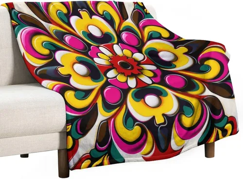 Vista 10 de Manta decorativa de flores beige, blanco crema, blanco, azul, gris, flores anchas, manta suave de 30 x 40 pulgadas, manta de franela para sofá