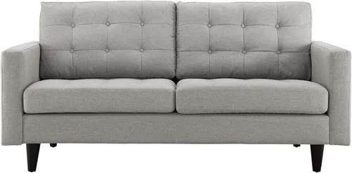 Vista 19 de Modway EEI-1547-DOR Empress Mid-Century - Sofá biplaza tapizado de tela en gris