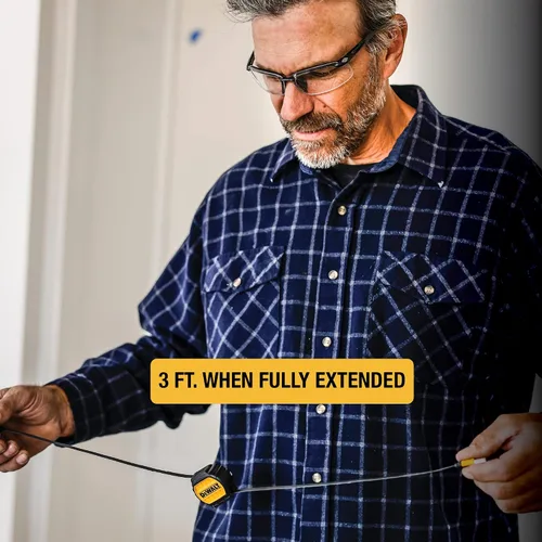 Vista 5 de DEWALT Cable de carga multiusos retráctil 3 en 1 de servicio pesado, cable de carga rápida de 3 pies, adaptador de carga múltiple con puerto