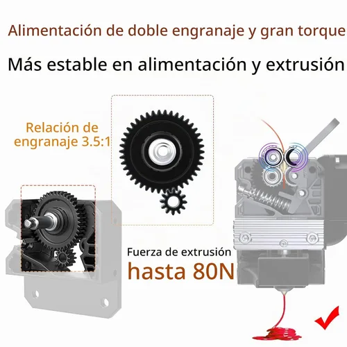 Vista 3 de Kit de Extrusora de Accionamiento Directo CR Sprite Pro, Kit de Actualización de Extrusora Completamente Metálica para Impresora 3D Ender 3/Ender 3
