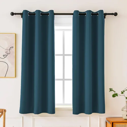 Vista 38 de Pickluc - Paneles de cortinas opacas con ojales, cortinas para bloquear la luz para el dormitorio, aisladas térmicamente, reducción de ruido