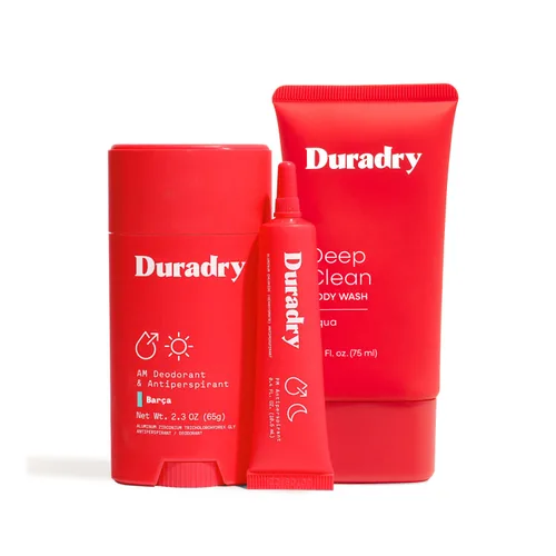 Vista 10 de Duradry Trío de control de sudor, sistema de 3 pasos formulado para combatir la sudoración excesiva de las axilas, la hiperhidrosis, bloquear