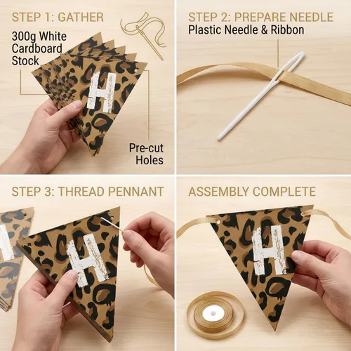 Vista 6 de Decoraciones de cumpleaños con estampado de guepardo y leopardo, suministros de fiesta temática de selva de safari con pancarta de feliz cumpleaños