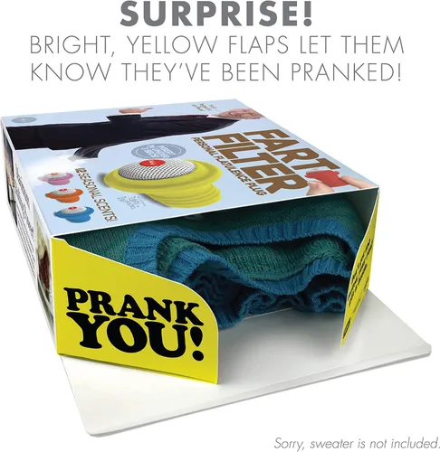Vista 2 de Filtro Prank-O Fart - Caja de regalo de broma más divertida Divertido regalo de broma vacía para elefante blanco y Navidad 2025 Caja de regalo