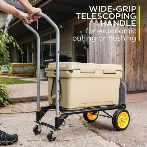 Vista 6 de Gorilla - Camión de mano de acero convertible resistente, capacidad de 600 libras Convertible steel hand truck for movers who need both an upright