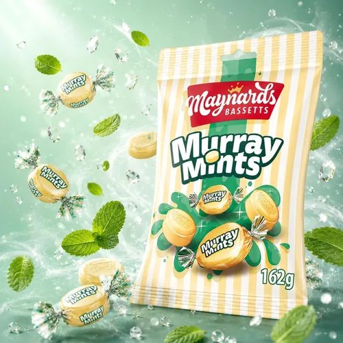 Vista 6 de Maynards Bassetts Murray - Bolsa de mentas, 6.81 oz (paquete de 12) Mint Flavoured Hard Candy with Chewy Centre Individually Wrapped Mint Sweets