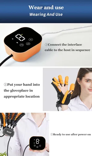 Vista 7 de Nuevos guantes de robot de rehabilitación 2024, mejoras el equipo de recuperación de accidentes cerebrovasculares de mano, equipo de terapia