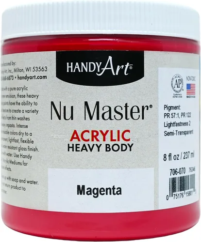 Vista 28 de Handy Art Nu Master - Pintura acrílica de cuerpo pesado, 8 onzas, carmesí Alizarin