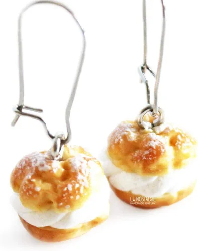 Vista 9 de Croissant Bread Dangle Earrings For Women Teens Girls French Paris Handmade GiftsLa Nostalgie Jewelry