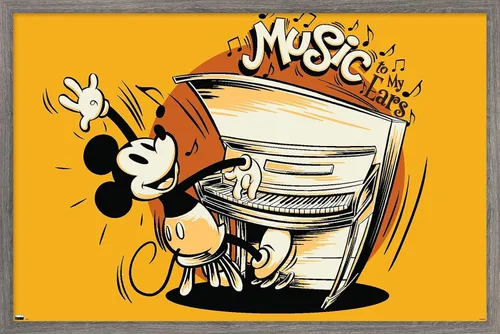 Vista 9 de Trends International Disney Mickey Mouse - Póster musical de pared, 34 pulgadas de largo x 22.4 W, versión premium sin marco