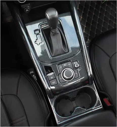 Vista 3 de Accesorios de coche compatibles con Mazda CX-5 CX5 2017-2022 2023 2024 2025 Cubierta de moldura de tira lateral del panel de control de engranajes