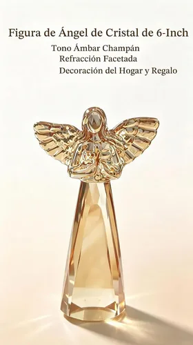 Vista 4 de Champagne Crystal Guardian Angel Christian Gifts for Women Champagne Crystal Angel
