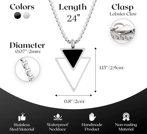 Vista 12 de Galis Collar para hombre, collar de cadena de plata de acero inoxidable de alta calidad para hombres, no se deslustra, cadenas para hombres