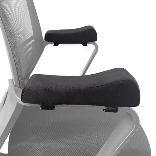 Vista 3 de Easy-You - Juego de 2 fundas para reposabrazos de silla de oficina, cómodas almohadas para reposabrazos (2 almohadas negras para reposabrazos)