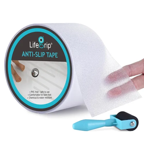 Vista 46 de Lifegrip - Cinta de tracción antideslizante, cinta de fricción de 1 pulgada x 15 pies, el mejor agarre, adhesivo abrasivo para escaleras, peldaños