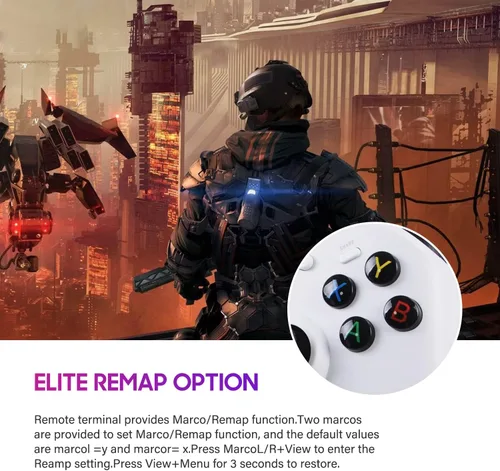 Vista 5 de TechKen 2.4G Wireless Joystick Controller Compatible for Xbox One PC and Playtation 3 with Dual Vibration and Lager Capacity Rechargeable Battery