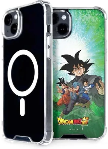 Vista 4 de Skinit Funda para teléfono compatible con MagSafe iPhone 15, diseño oficial de Dragon Ball Super Goku