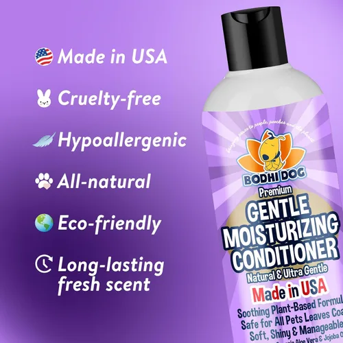 Vista 2 de Bodhi Dog Acondicionador hidratante suave para perros, fórmula calmante a base de plantas con aloe vera y aceite de jojoba, hidrata y suaviza