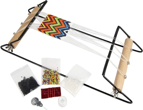 Vista 8 de Kit de Telar de cuentas para principiantes Beadsmith, incluye tejido, collares con dije, brazaletes y más