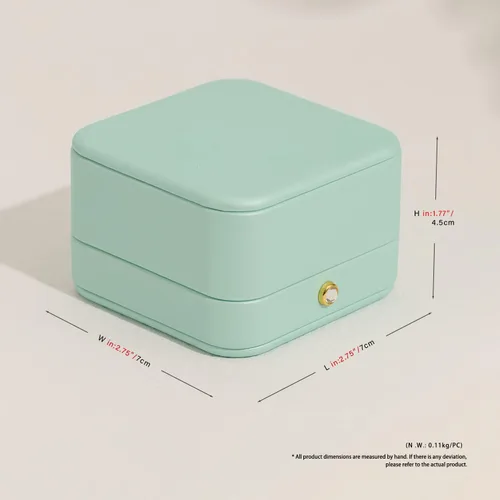Vista 8 de Woodten Caja colgante de cuero de la PU del collar de la joyería de la caja del terciopelo interior de la caja de regalo de la joyería