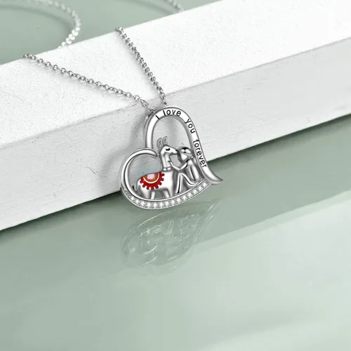 Vista 2 de ONEFINITY Llama Collar de plata de ley Alpaca Llama colgante collares para mujeres joyería regalos