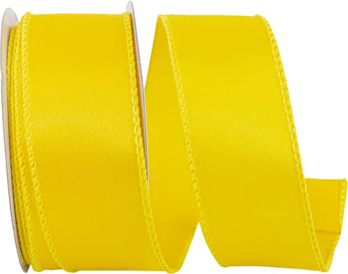 Vista 12 de Reliant Ribbon 92575W-974-09F Cinta de satén con borde con cable, 1-1/2 pulgadas x 10 yardas, oro antiguo