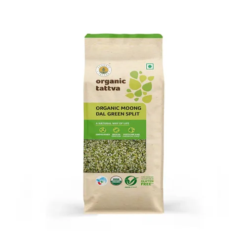 Vista 12 de Organic Tattva Frijoles Mung, Gramo Verde Entero, 2.2 lbs Certificado por USDA