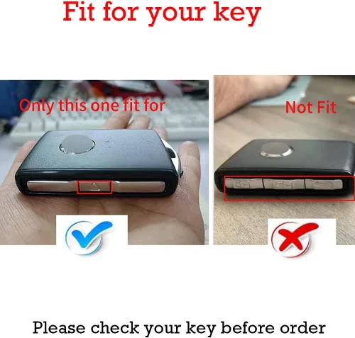 Vista 2 de KUNIO Funda protectora para llavero de automóvil XC40 XC60 S90 XC90 V90 T5 T6 T8, llavero de aleación de zinc y gel de sílice, 4 botones