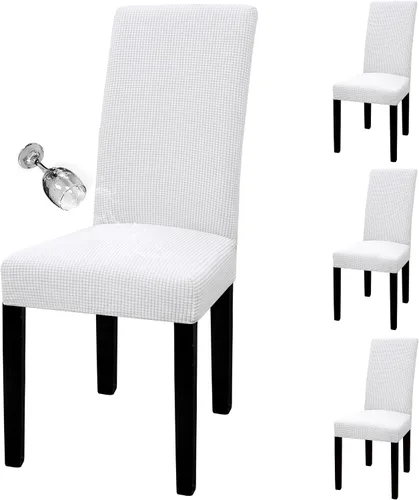 Vista 77 de Easy-Going - Juego de 2 fundas para sillas de comedor 100% impermeables, de tela Jacquard elástica, fundas protectoras removibles y lavables